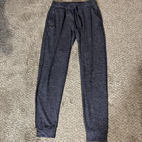 Under Armour Pants Mens Medium Large Gray HeatGear Joggers Drawstring Cuffed - Picture 1 of 9